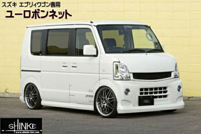 Bluefin スズキ エブリィ 抓 ワゴンDA17W1本出し SUS シルバー